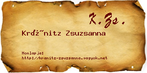 Kránitz Zsuzsanna névjegykártya
